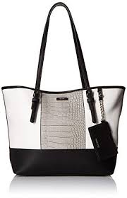 Nine West Black And Brown Purse Robot Check Bags Shoulder Bag Leather Handbags