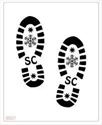 Pin By Sarah Farciert On Christmas Santa Footprints Christmas Stencils Christmas Footprint Crafts