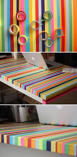 Diy Beautiful Rainbow Table Best Diy Ideas Diy Craft Tutorials Tape Crafts Craft Room