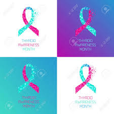 Set Of Thyroid Disease Awareness Month Posters Teal Pink And Royalty Free Cliparts Vectors And Stock Illustration Image 69360663