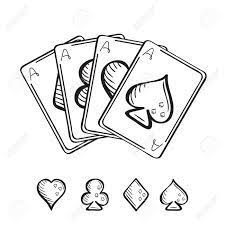 Spades ♠ hearts ♥, diamonds ♦, clubs ♣. Set Of Sketch Playing Cards Hand Drawn Illustration Royalty Free Cliparts Vectors And Stock Illustration Image 61235152