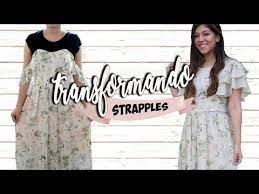 Una forma simple de modificar un vestido viejo es acortarlo. Modificar Vestido Strapples Mangas Tutorial Youtube Vestido Strapless Mangas Vestidos Con Mangas