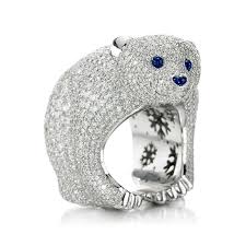 Fd Gallery A Limited Edition Diamond Polar Bear Ring Of 10 45 Carats By Chopard Chopard Jewelry Anniversary Jewelry Sterling Silver Cz Rings