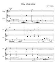 Looking for music recital or festival sheet music? Blue Christmas In F Sheet Music For Piano Piano Duo Musescore Com