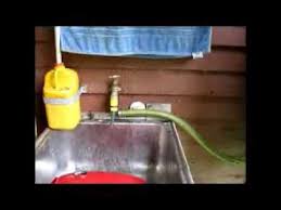 simple diy outdoor rain water sink with
