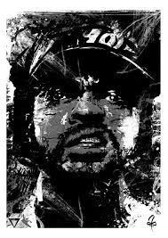Ice Cube Tupac Shakur Portrait Black White Art Grafic Design White Art Black White Art Portrait