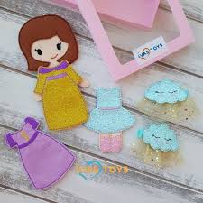 Felt Doll The Best Gift For Children All Parts Are Stitched Without The Use Of Glue 5 Pieces Play Felt Dolls Christmas Gifts For Girls Dress Up Dolls