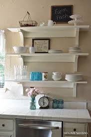 open shelving instead of upper cabinets