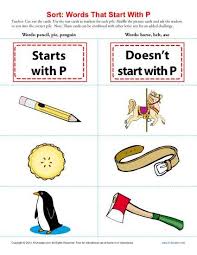 Panama, in the southern part of central america, is not far away. Words Starting With Letter P Beginning Consonant Worksheets Kindergarten Worksheets Strong Vocabulary Consonant