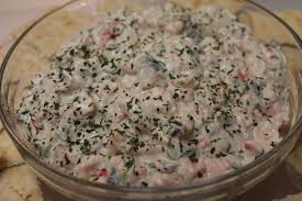 From i.pinimg.com seafood is a must for the feast of the seven fishes, an italian christmas eve tradition. Creamy Seafood Salad Recipe I Heart Recipes