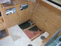 How To Replace Rotted Wood Flooring In A Travel Trailer Camper Repair Camper Flooring Vintage Camper