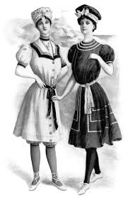 Bathing Suit Clipart Black And White Victorian Ladies Swimsuits Free Vintage Clip Art Fashion Illustration Vintage Victorian Women Vintage Swimsuits
