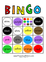 Preschool Printable Bingo Cards For Kids Color Preschool Printables Preschool Color Activities Preschool Colors Bingo Cards Printable