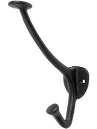5 1 2 Cast Iron Coat Hook In Matte Black Cast Iron Coat Hooks Coat Hooks Hat Hooks