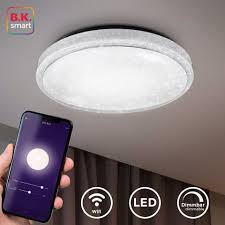 Im schlafzimmer fehlte mir eine deckenlampe und irgendwie finde ich in. B K Licht Led Sternenhimmel Smart Home Deckenleuchte Led Sternenlicht Leuchte Dimmbar 24w Glitzer Lampe Wifi Online Kaufen Otto