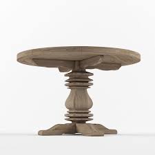 60 d x 30.5 h. Salvaged Wood Trestle Round Dining Table 3d Model 6 Obj Max Fbx 3ds Free3d