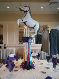 Centerpiece For Grand Champion Table By Www Total Party Com Horse Riding Theme Just One Of The Fun Themes We Can Wor Mitzvah Decor Bat Mitzvah Horses Theme