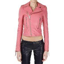Balenciaga Leather Biker Jacket Clothes Design Pink Moto Jacket Jackets