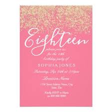 18th Birthday Debut Invitation Background Design Black And Gold Pink Gold Glitter Confetti 18th Birthday Party Invitation Zazzle Com Gold Glitter Confetti Birthday Party Invitations Glitter Birthday