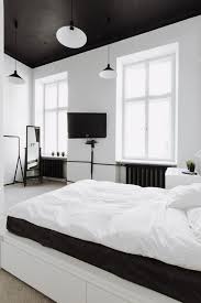 Bedroom Black And White Home Decor Lack White Design Inspirations Delightfull Uniquelamps Whiteinspiration Whitefloorlamp Whi Bedroom Interior Apartment Interior Apartment Interior Design