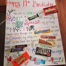 19th Birthday Ideas For Guys 19th Birthday Candy Card Birthday Candy Posters Candy Birthday Cards 19th Birthday