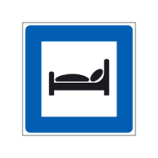 Ein video der explosion beschließt den zyklus, in dem the desert turned to glass (die wüste verwandelte sich zu glas). Piktogramm Hinweisschild Hotel Ubernachtungen