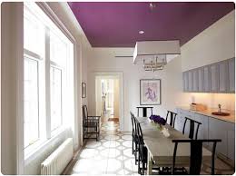 Paint Ceiling A Few Shades Darker Than The Walls Colored Ceiling Home Purple Ceiling