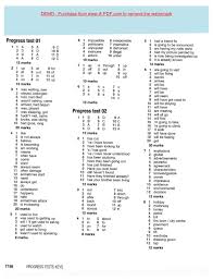 Choice c is the best answer. Progress Tests Answer Key