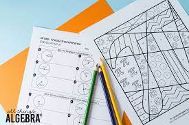 Circumference and area exploration worksheet. Coloring In The Secondary Math Class Kidcourseskidcourses Com