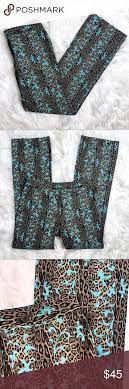 Ecetera Leopard Print Teal Paisley Pant Paisley Pants Clothes Design Paisley