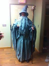 We had a lot of fun and took a lot of pics. Diy Gandalf Costume Made From Old Bed Sheets And A Sweater Kids Costumes Gandalf Costume Halloween Party