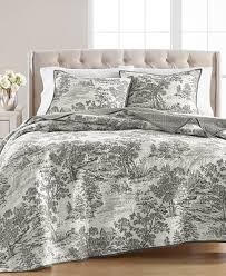 Black And White Toile Bedding King Size Martha Stewart Collection Fox Toile Full Queen Quilt Created For Macy S Reviews Quilts Bedspreads Bed King Quilt Mattress Furniture Cheap Wall Decor