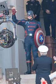 Carol danvers army costume carol danvers pilot costume carol danvers / captain marvel agent costume carol danvers starforce member captain the tshirt that brie larson wears in captain marvel for her role as carol danvers in the us air force academy is a white and navy ringer tshirt. Image John F Walker Aka Super Patriot Us Agent On The Set Of The Falcon And The Winter Soldier Disney 2020 Image Courtesy Of Twitter Marvel
