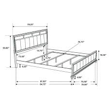 Easter King Bed, Panel Bed With Bun Feet, Grey and Black