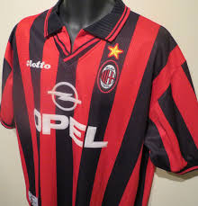1990s Lotto Ac Milan Home Shirt Retro Football Shirts Classic Football Shirts Football Shirts
