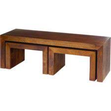 Munnar Mango 3 Piece Nest Of Tables Coffee Table Wood End Tables Furniture