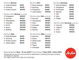 Flights from kuching to sibu with airasia. Airasia Big Sale Free Seat 2019 Is Back 16 23 June 2019