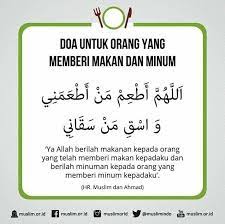 Doa Untuk Orang Yang Memberi Makan Dan Minum Doa Islam Doa Islamic Cartoon