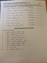 Balance and classify five types of chemical reactions: When Finished Check Your Answers Note To Students Chegg Com