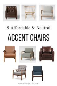 8 Neutral Accent Chairs That Won T Break The Bank Allisa Jacobs Minimal Living Room Farm House Living Room Farmhouse Accent Chair
