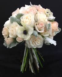 Bridal Bouquet With Roses Gardenias Anenomes Peonies Spray Roses And Dusty Mille Orange Bridal Bouquet Gardenia Wedding Bouquets Gardenia Wedding