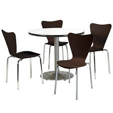 How a table will set depends on: Cafe Table Chairs Kfi Seating Silver Base Cafe Table W 4 Stackable Chairs