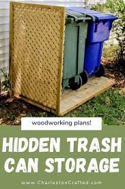 Hidden Outdoor Trash Can Storage Pdf Printable Woodworking Plans Outdoor Trash Cans Trash Can Storage Outdoor Hide Trash Cans