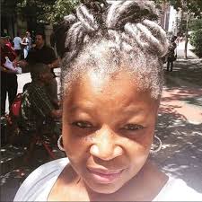 Beautiful Black Woman With Gray Hair