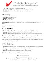 Count 10 objects, pointing to each one as she counts. Kindergarten Readiness Checklist The Measured Mom