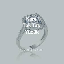 Kare Tek Tas Yuzuk Gumus Yuzuk Gumus