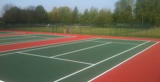 The quick answer for the size of a tennis court for singles is 78 feet by 27 feet. Tennis Court Dimensions