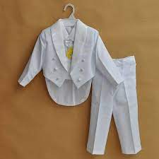 2019 Formal Baby Boy Suit Wedding Clothes Party Baptism Christmas Clothes For 1 10t Baby Boy Suits Wear 5piece White Back Blazers Aliexpress