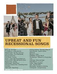 I've even known couples who have spent months deliberating what sixty second portion of a song is going to be played. The Best Upbeat And Fun Recessional Songs By Fatima Elreda Photo Recessional Songs Best Wedding Songs Wedding Recessional Songs