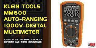 Klein Tools Mm600 Auto Ranging 1000v Digital Multimeter Multimeter Klein Tools Ac Dc Voltage